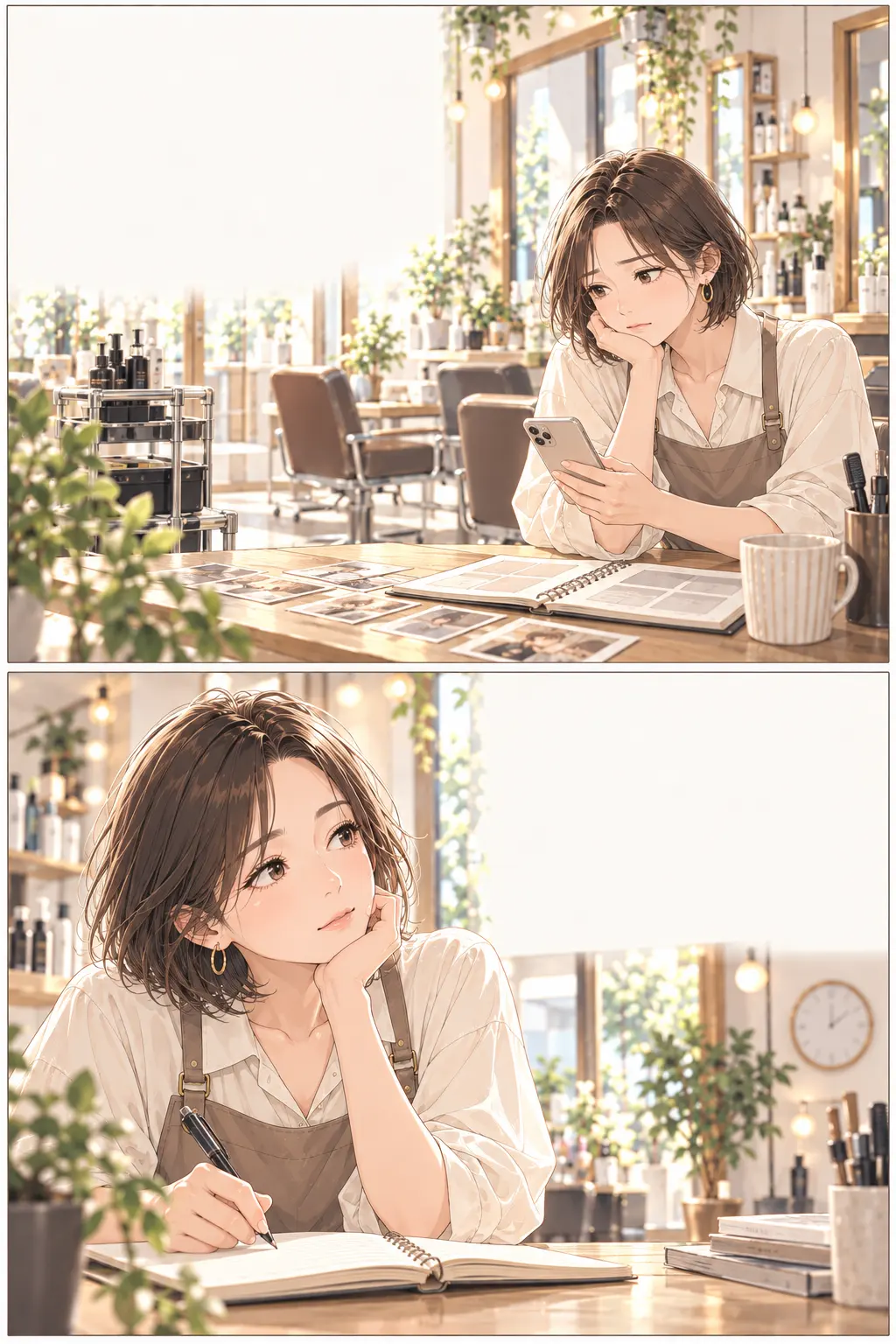 頑張り方が分からないを描く上下2コマの漫画